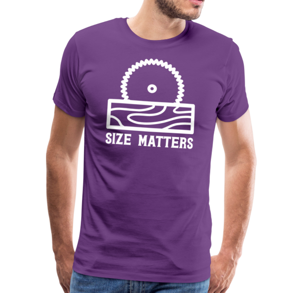 Size Matters Saw Funny Men's Premium T-Shirt - purple