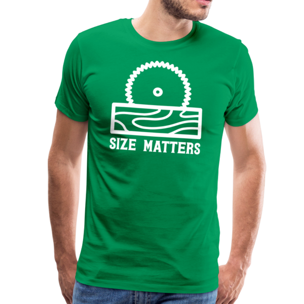 Size Matters Saw Funny Men's Premium T-Shirt - kelly green