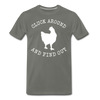 Cluck Around and Find Out Chicken Men's Premium T-Shirt - asphalt gray