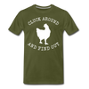 Cluck Around and Find Out Chicken Men's Premium T-Shirt - olive green