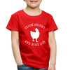 Cluck Around and Find Out Chicken Toddler Premium T-Shirt - red