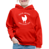 Cluck Around and Find Out Chicken Kids‘ Premium Hoodie - red