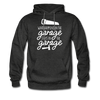 What Happens in the Garage Stays in the Garage Men's Hoodie - charcoal gray