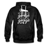 What Happens in the Garage Stays in the Garage Men’s Premium Hoodie - charcoal gray