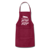 What Happens in the Garage Stays in the Garage Adjustable Apron - burgundy