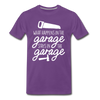 What Happens in the Garage Stays in the Garage Men's Premium T-Shirt - purple