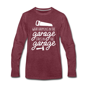What Happens in the Garage Stays in the Garage Men's Premium Long Sleeve T-Shirt