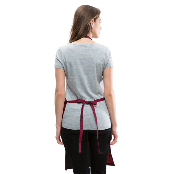 I Love the Smell of Coffee & Sawdust in the Morning Adjustable Apron - burgundy