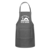 I Love the Smell of Coffee & Sawdust in the Morning Adjustable Apron - charcoal