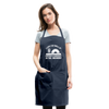 I Love the Smell of Coffee & Sawdust in the Morning Adjustable Apron - navy