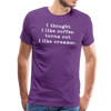 I Thought I like Coffee Turns Out I Like Creamer Men's Premium T-Shirt - purple