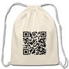Rick Astley - Rick Roll QR Code Cotton Drawstring Bag - natural