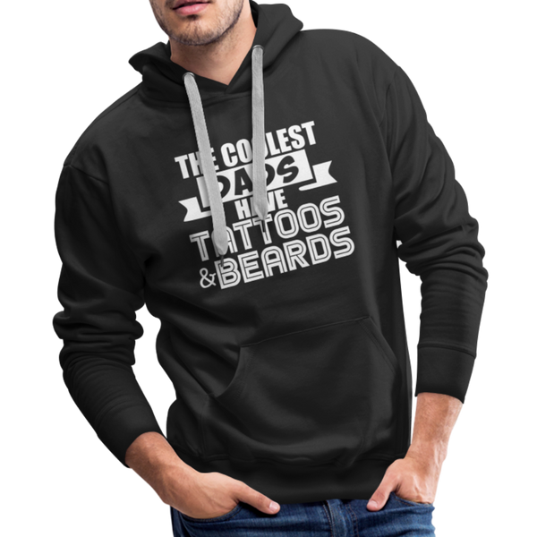 The Coolest Dads Have Tattoos and Beards Men’s Premium Hoodie - black