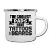 The Coolest Dads Have Tattoos and Beards Camper Mug - white