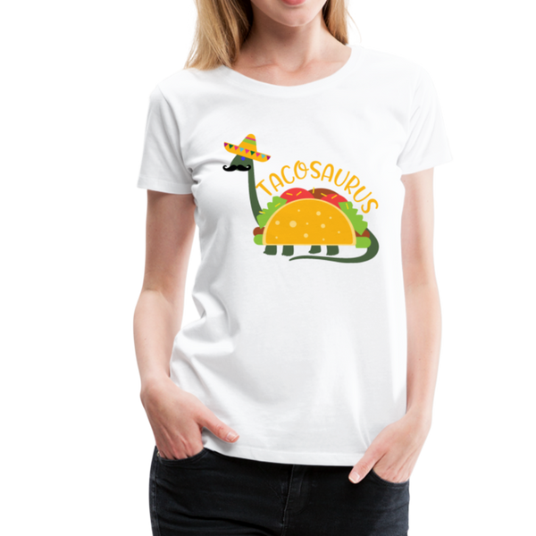 Tacosaurus Women’s Premium T-Shirt - white