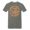 Hocus Pocus I Need Coffee to Focus Men's Premium T-Shirt - asphalt gray