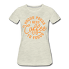 Hocus Pocus I Need Coffee to Focus Women’s Premium T-Shirt - heather oatmeal