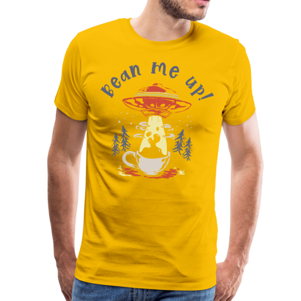 Bean Me Up! Coffee Men's Premium T-Shirt - sun yellow