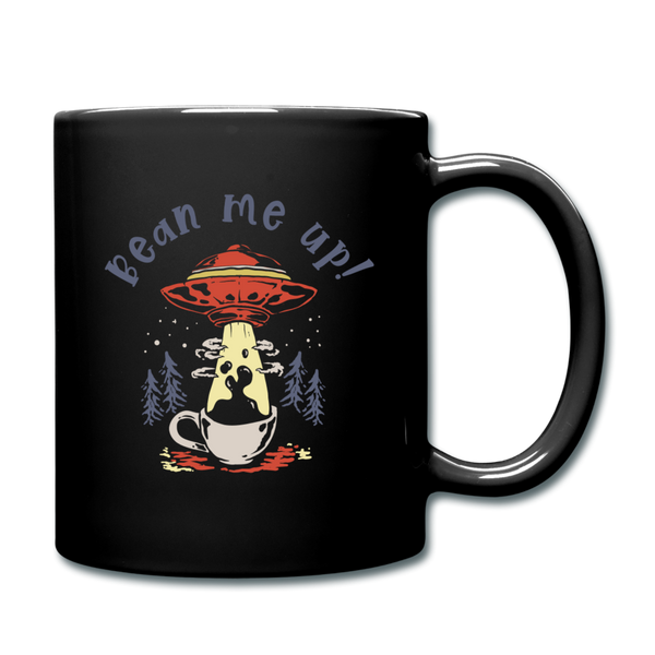 Bean Me Up! Coffee Full Color Mug - black