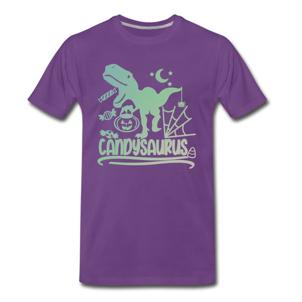 Candysaurus T-Rex Halloween Men's Premium T-Shirt - purple