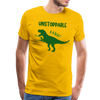 Unstoppable T-Rex Dinosaur Men's Premium T-Shirt - sun yellow