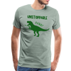 Unstoppable T-Rex Dinosaur Men's Premium T-Shirt - steel green