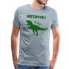 Unstoppable T-Rex Dinosaur Men's Premium T-Shirt - heather ice blue