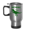Unstoppable T-Rex Dinosaur Travel Mug - silver