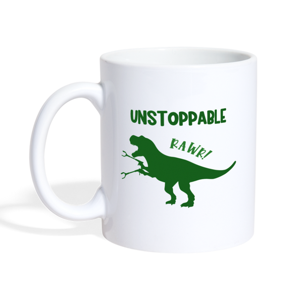Unstoppable T-Rex Dinosaur Coffee/Tea Mug - white
