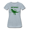 Unstoppable T-Rex Dinosaur Women’s Premium T-Shirt - heather ice blue