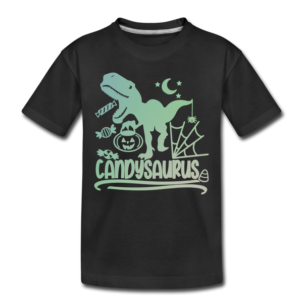 Candysaurus T-Rex Halloween Kids' Premium T-Shirt - black