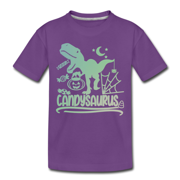 Candysaurus T-Rex Halloween Kids' Premium T-Shirt - purple