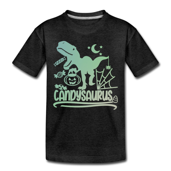 Candysaurus T-Rex Halloween Kids' Premium T-Shirt - charcoal gray
