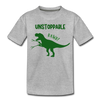 Unstoppable T-Rex Dinosaur Toddler Premium T-Shirt - heather gray