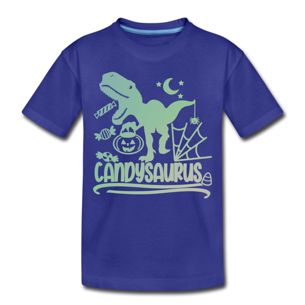 Candysaurus T-Rex Halloween Toddler Premium T-Shirt - royal blue