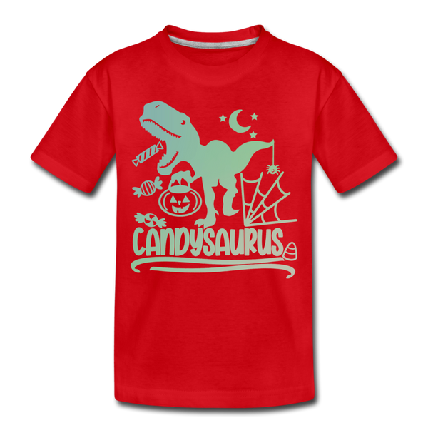 Candysaurus T-Rex Halloween Toddler Premium T-Shirt - red