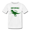 Unstoppable T-Rex Dinosaur Kids' Premium T-Shirt - white