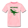 Unstoppable T-Rex Dinosaur Kids' Premium T-Shirt - pink