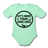 Let's Make Today Dino-Mite! Dinosaur Organic Short Sleeve Baby Bodysuit