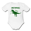 Unstoppable T-Rex Dinosaur Organic Short Sleeve Baby Bodysuit