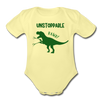 Unstoppable T-Rex Dinosaur Organic Short Sleeve Baby Bodysuit