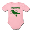 Unstoppable T-Rex Dinosaur Organic Short Sleeve Baby Bodysuit