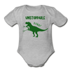 Unstoppable T-Rex Dinosaur Organic Short Sleeve Baby Bodysuit