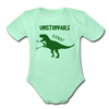 Unstoppable T-Rex Dinosaur Organic Short Sleeve Baby Bodysuit