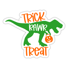 Trick Rawr Treat Dinosaur Halloween Sticker