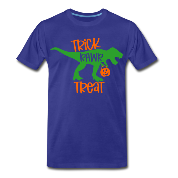 Trick Rawr Treat Dinosaur Halloween Men's Premium T-Shirt - royal blue