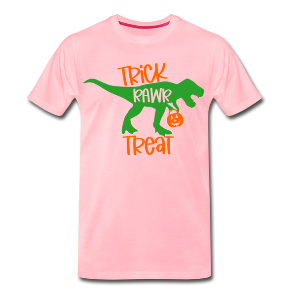 Trick Rawr Treat Dinosaur Halloween Men's Premium T-Shirt - pink