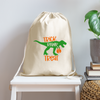 Trick Rawr Treat Dinosaur Halloween Cotton Drawstring Bag - natural
