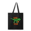 Trick Rawr Treat Dinosaur Halloween Tote Bag - black