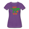 Trick Rawr Treat Dinosaur Halloween Women’s Premium T-Shirt - purple